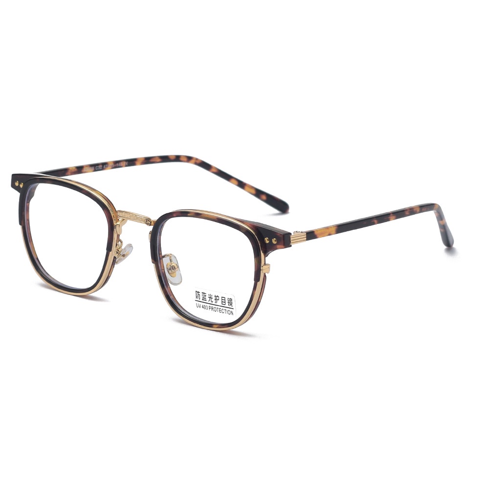 Gọng kính kim loại KIHUEYEWEAR chống ánh sáng xanh kiểu vuông cao cấp màu sắc thời trang giả cận K 9056