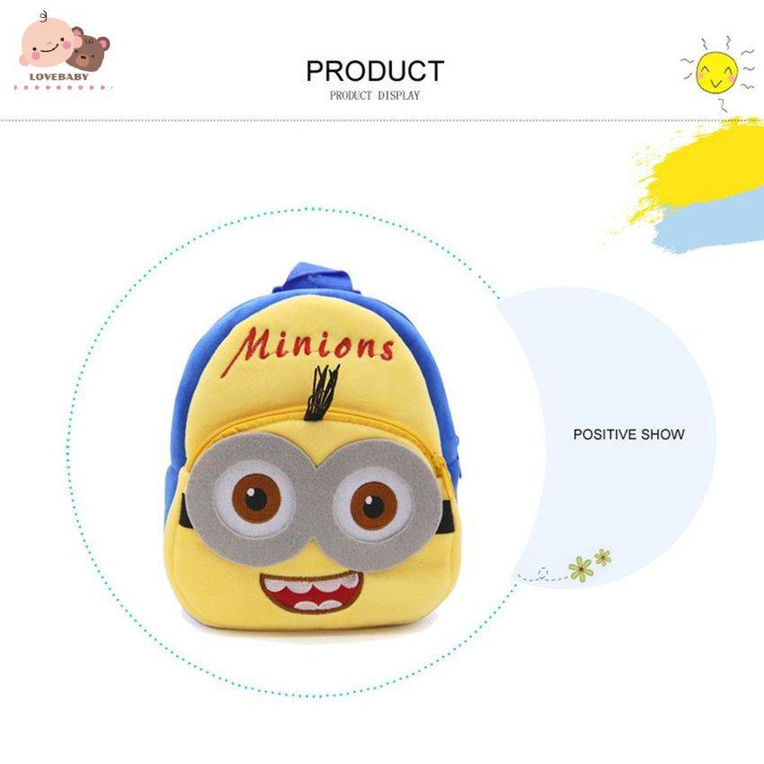 Ba lô học sinh tạo hình minion dễ thương cho bé