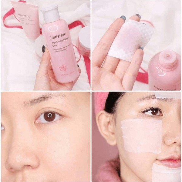 Set dưỡng trắng da Innisfree Jeju Cherry Blossom Special kit (4 items)-[COCOLUX]