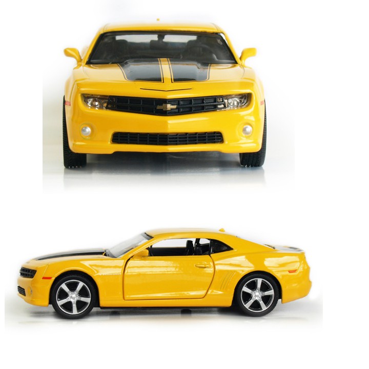 Mô hình xe tô RMZ Chevrolet Camaro tỉ lệ 1:36 xe bằng sắt chạy cót mở được cửa đồ chơi trẻ emmàu VÀNG