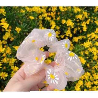 Sét 5 Scrunchie hoa cúc - Phụ kiện tóc