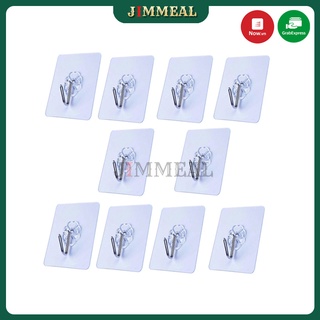 [10 Chiếc] Móc Dán Tường, Móc Dính Tường, Móc Treo Tường Chịu Lực 10kg