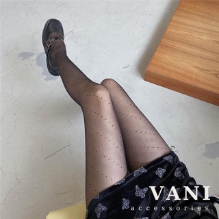 Quần Tất Da Mỏng Mịn Chấm Bi Chéo - Vani Store [TAT00149]
