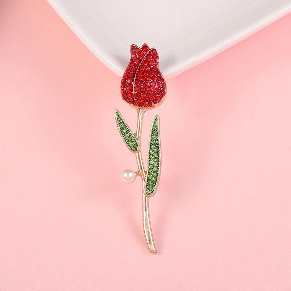 Trâm Cài Áo Hình Hoa Hồng Đỏ Thiết Kế Thanh Lịch Cho Nữ|Huy Hiệu Cài Áo Hình Con Bướm