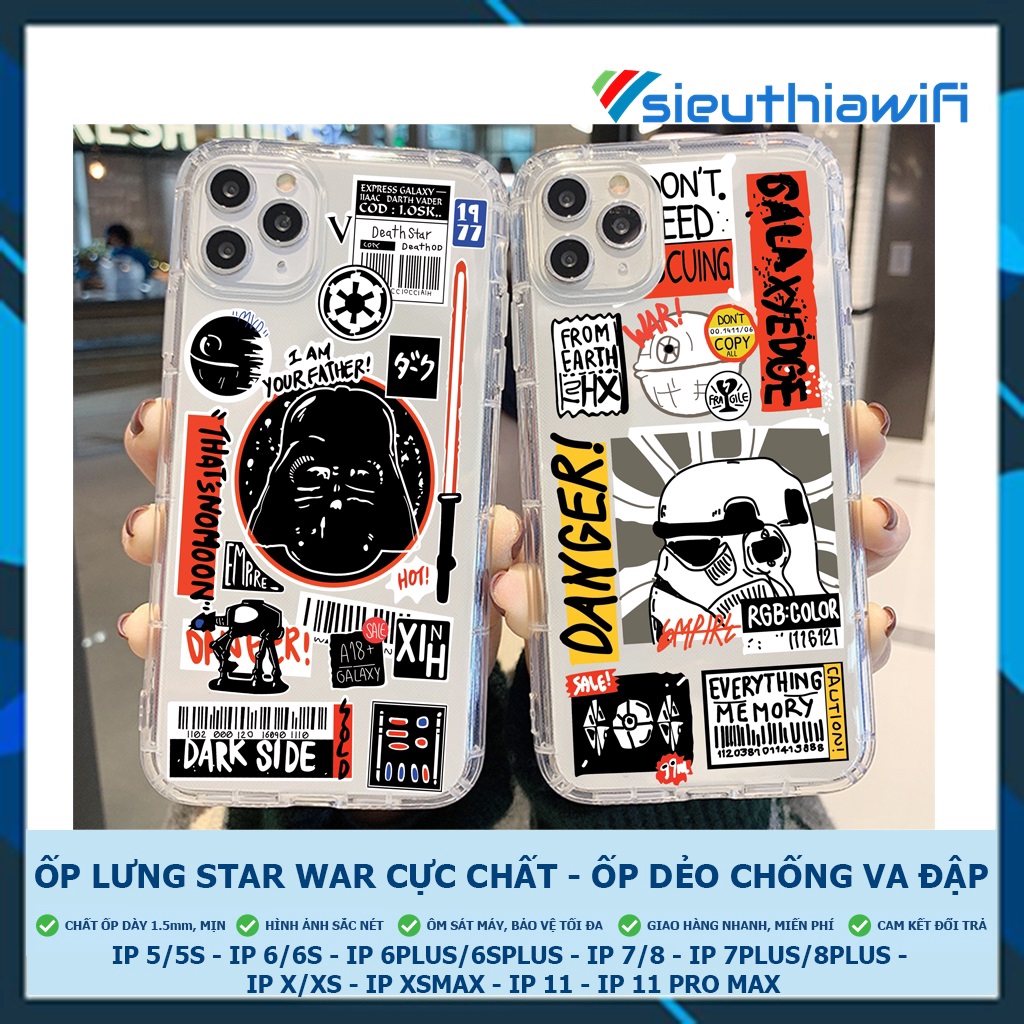 Ốp lưng iphone trong Starwars 5/5s/6/6plus/6s/6splus/7/7plus/8/8plus/x/xr/xs/11/12/pro/max/plus/promax - Awifi Case G5-7 | BigBuy360 - bigbuy360.vn