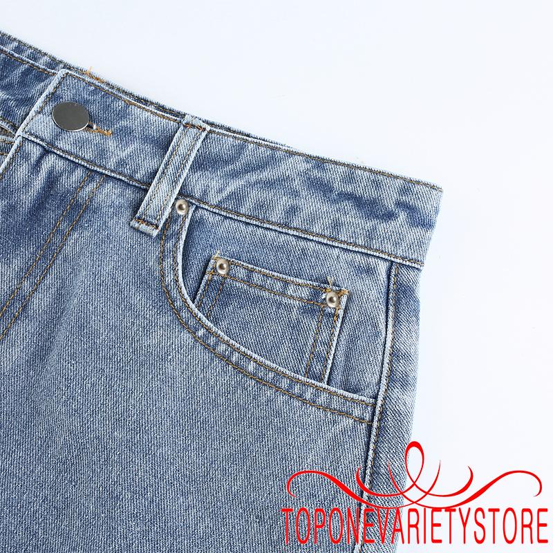 Chân Váy Denim Chữ A Lưng Cao Thời Trang Nữ Tính | BigBuy360 - bigbuy360.vn