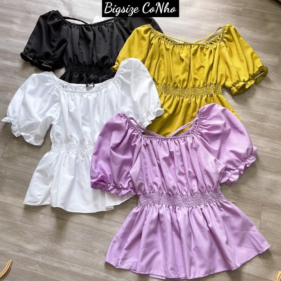 Áo kiểu Nhún Bo PEPLUM Bigsize nữ hách eo tay bo từ 58-95kg AT13