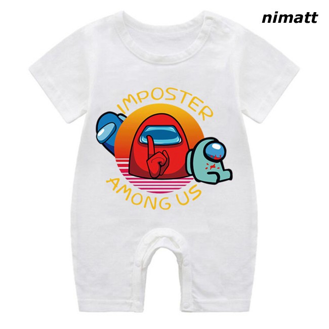 Jumpsuit Tay Ngắn Chất Cotton Hoạ Tiết In Cho Bé 0-2 Tuổi