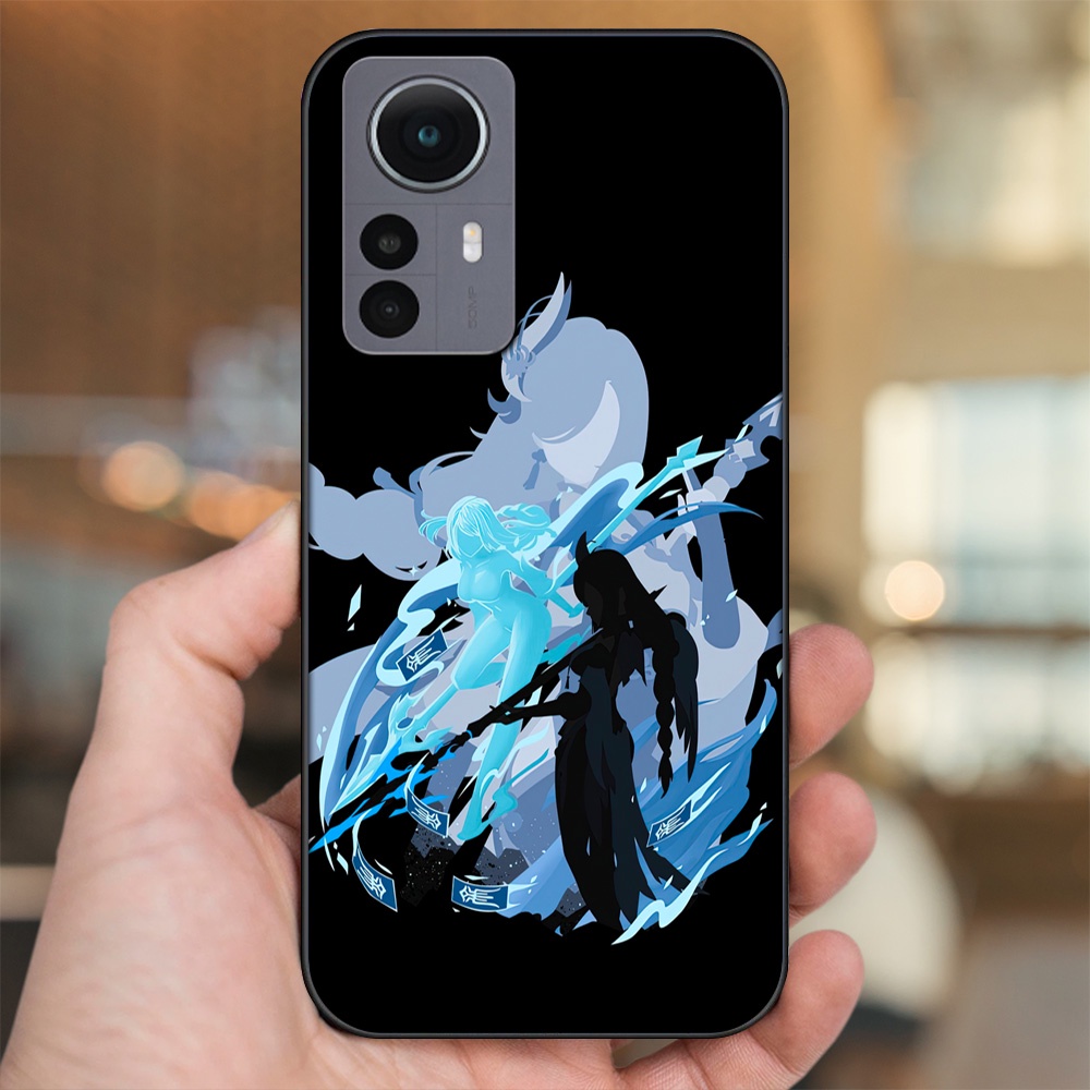 Ốp lưng Xiaomi 12 viền đen in hình Shenhe Genshin Impact