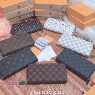 Ví cầm tay nữ hàng full box dầy đủ chất da đẹp size 20 có khóa kéo