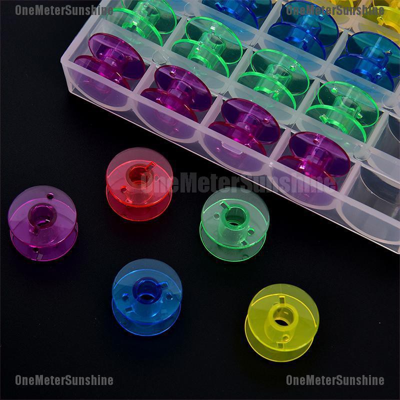 Set 25 Ống Chỉ Bằng Nhựa Nhiều Màu Sắc