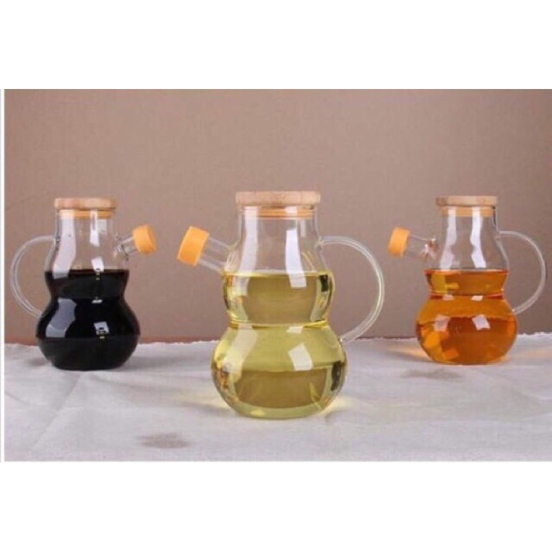 Bình rót thuỷ tinh nắp gỗ 600ml