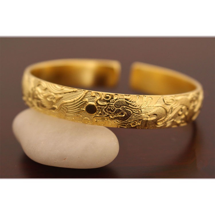 Vòng tay rồng và phượng vàng 24K cho nam và nữ không phai