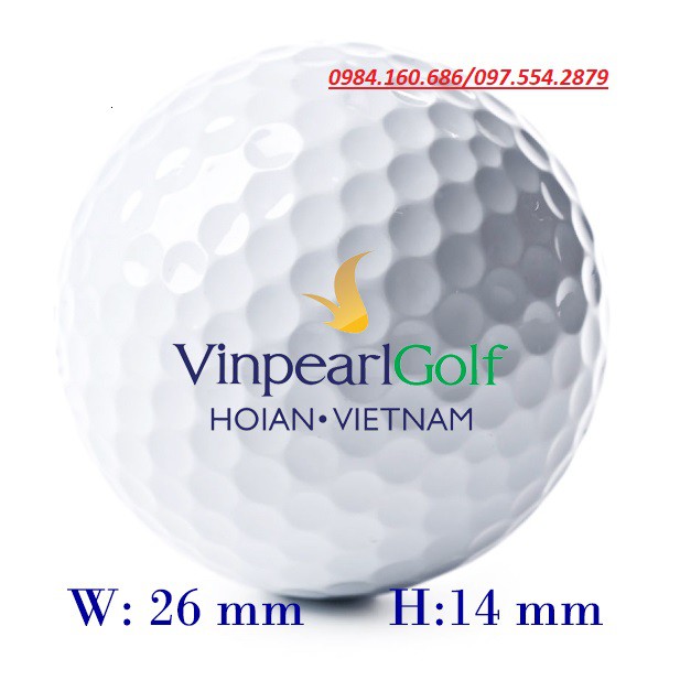 Bóng Golf 1 lớp chất liệu cao su ĐL in logo, Bóng Golf 1 lớp Đài Loan in logo