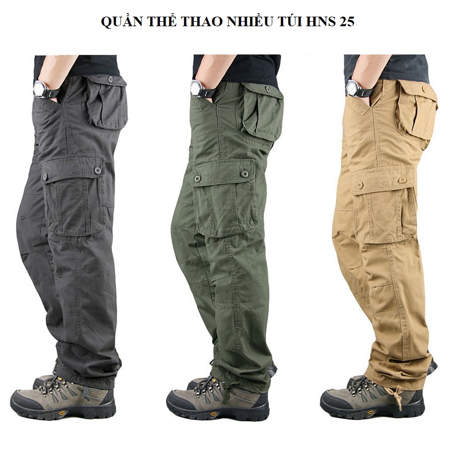 QUẦN DÀI NHIỀU TÚI HỘP COTTON M25 PHONG CÁCH MẠNH MẼ