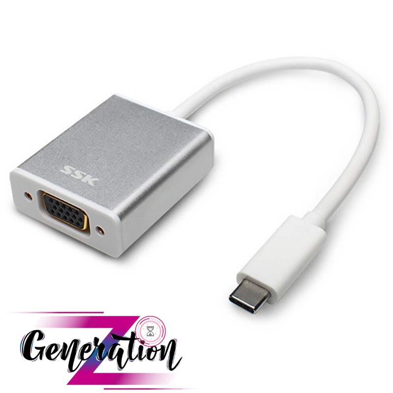 CÁP CHUYỂN USB TYPE-C RA VGA SSK (SHU-C015)