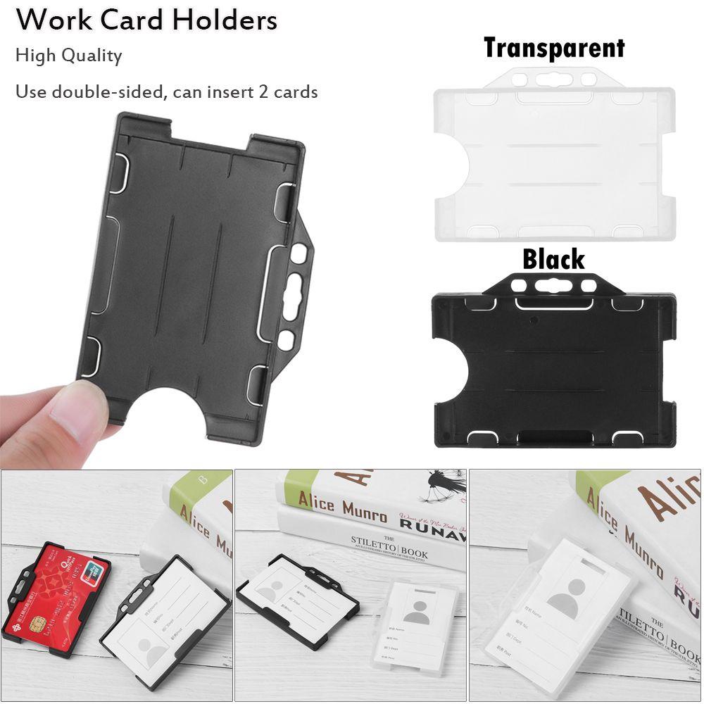Set 1 / 3 Bao Đựng Thẻ ID Bằng Nhựa Cứng Đa Năng Phong Cách Doanh Nhân