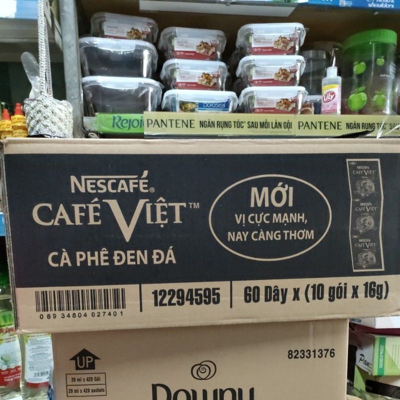 NESCAFE - Dây 10 gói  Cafe Việt đen đá ( 10 gói = 160g ) .