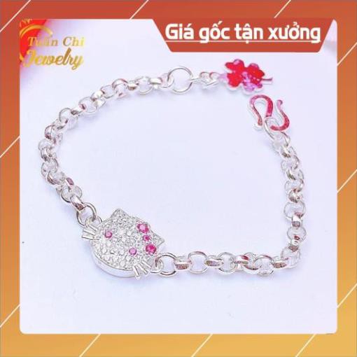 Lắc Tay Trẻ Em BẠC TA Vòng Tay Bạc Trẻ Em Cao Cấp Mèo Kitty Bé Nào Cũng Mê Free Ship Toan quoc