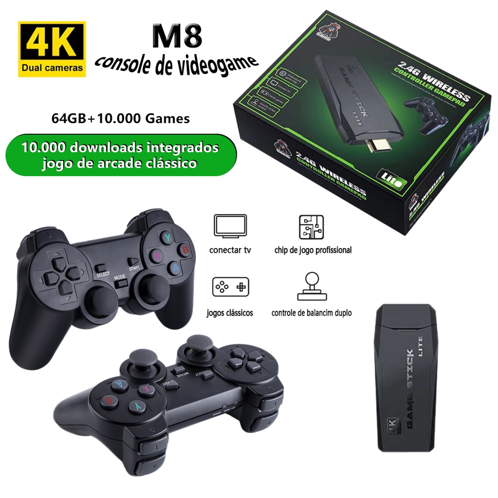 Bộ Tay Cầm Chơi Game Không Dây 10000 / 3500 4K HDMI M8 Cho Ps1 / Cps / Fc / Gb / Gb 10 Emulators M8