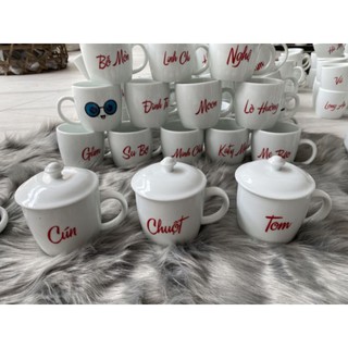 Cốc sứ Bát Tràng in tên theo yêu cầu