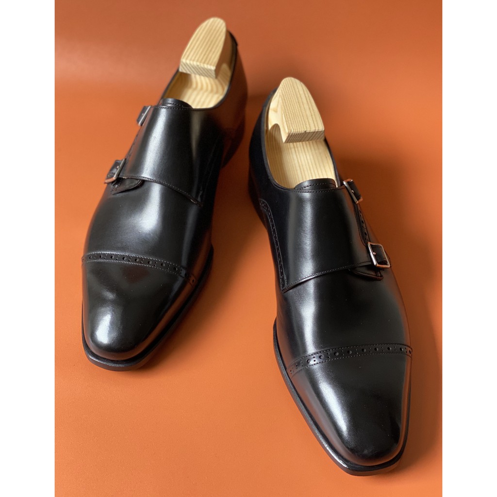 Giày Double Monkstrap // Dáng mũi vuông nhẹ