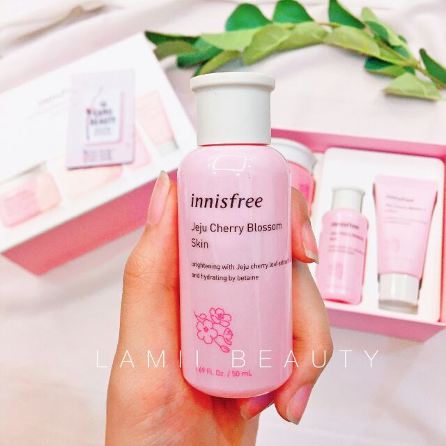 Set dưỡng trắng da Innisfree JEJU CHERRY BLOSSOM CREAM DUO SET