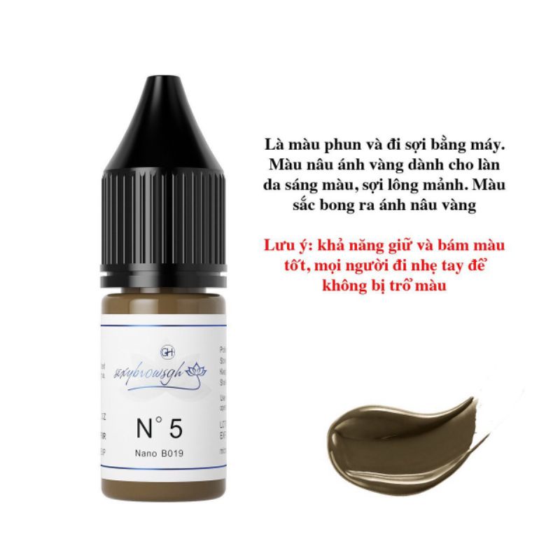 Mực Phun Xăm GH Khắc Sợi Sexy Brown Chính Hãng