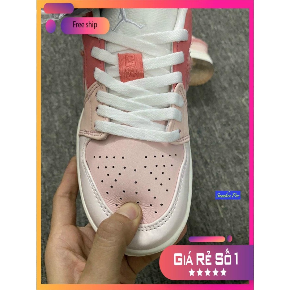 Giày thể thao sneaker Air Jordan 1 Low SE Mighty Swooshers Pink  mắt thần cổ thấp siêu đẹp, cá tính dành cho nữ
