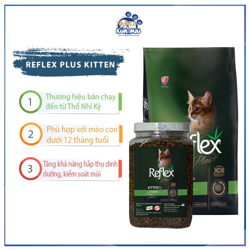 Reflex Plus nhiều vị Thức ăn cho mèo Thổ Nhĩ Kỳ loại hạt cho mèo con đến trưởng thành - Kún Miu Pet Shop