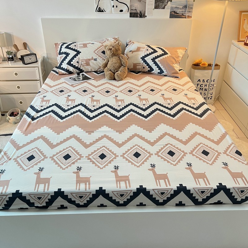 (Mẫu New 2022) Set Ga Gối Cotton Poly Nhập khẩu✨m6/m8/2m - Set 3 Món Ga 2 Vỏ Gối Cotton Poly Hoa Tiết Dễ Thương Cao Cấp