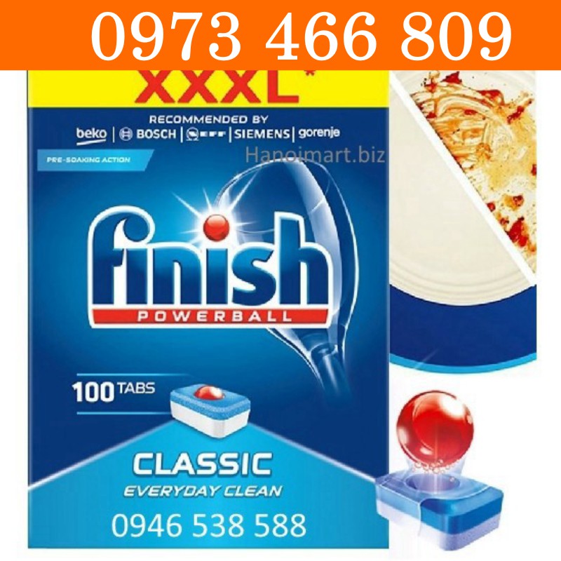 1 viên rửa bát Finish all in one dùng thử