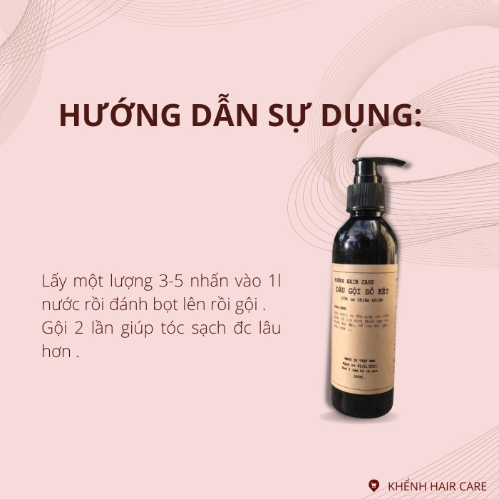 Dầu Gội Bồ Kết Cô Đặc 300ml Làm Sạch Da Đầu Giúp Tóc Chắc Khỏe Suôn Mượt [FREESHIP]