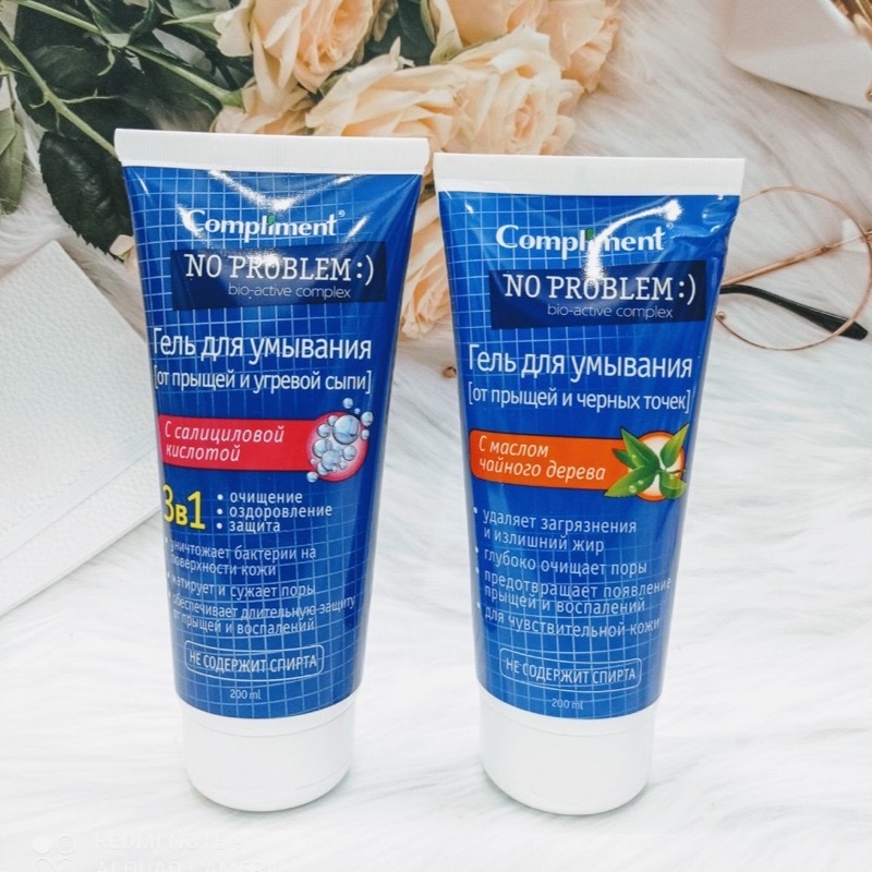Gel Rửa Mặt Compliment No Problem cho da dầu da hỗn hợp da khô hỗn hợp 200ml