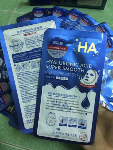 Mặt nạ dưỡng ẩm HA Hyaluronic Acid Super Smooth