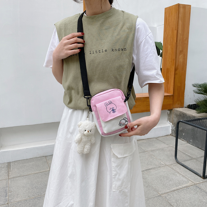 Túi xách vải canvas thời trang phong cách Nhật Bản 2021 cho nữ