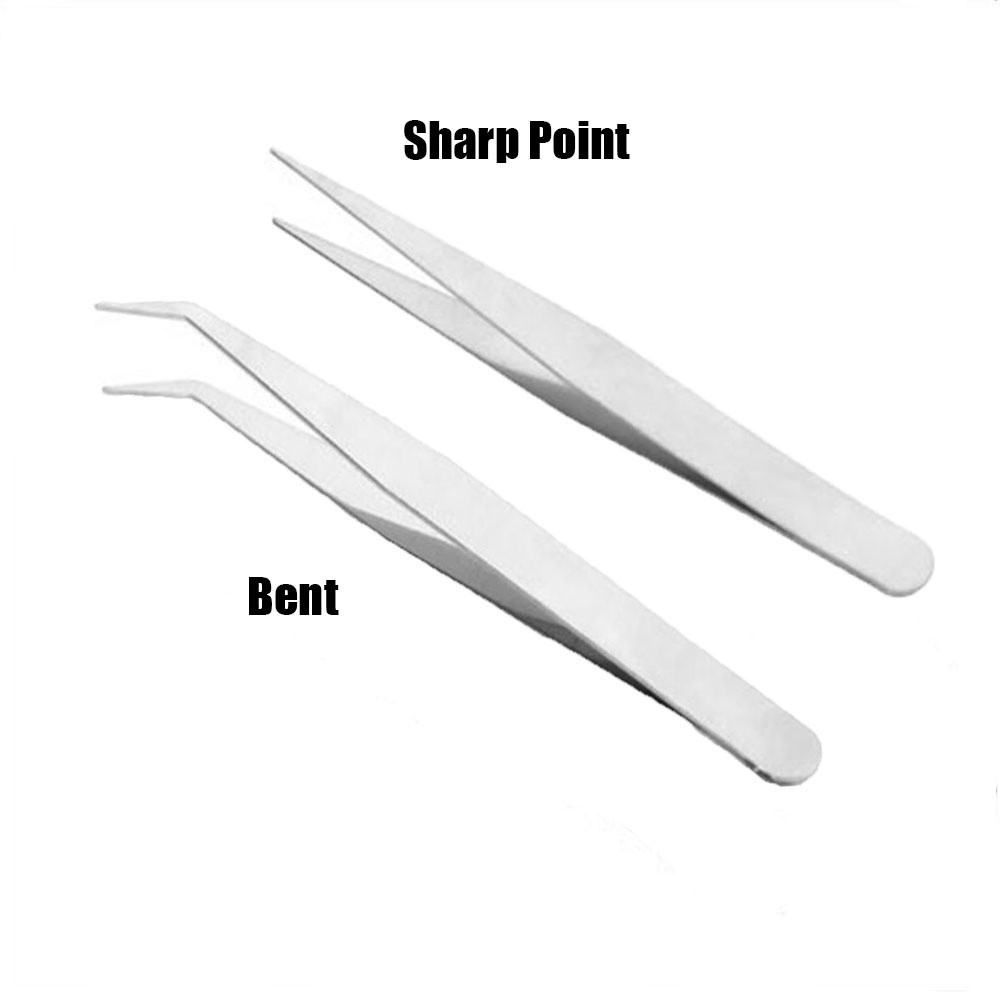 MAYSHOW 1/3/5/10Pcs High quality Stainless Steel Tweezers Precision Assembly Set Phone Repair Tools Eyebrow Clip|Tone Straight Elbow Electronics Industrial Fish Plants Pliers Tool