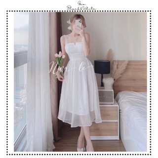 Váy 2 dây dáng babydoll maxi paddy 008