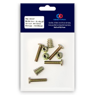 Bộ Bù lon + ốc cấy gỗ