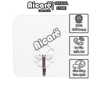 Móc Dán Tường Trong Suốt Siêu Dính, Chịu Lực Tốt Treo Tường Chắc Chắn (6x6 cm) 1k/ 1 cái