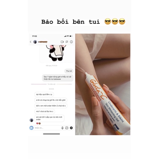 Gel dưỡng trắng - ngừa thâm hãng gluta-c (kèm feedback)