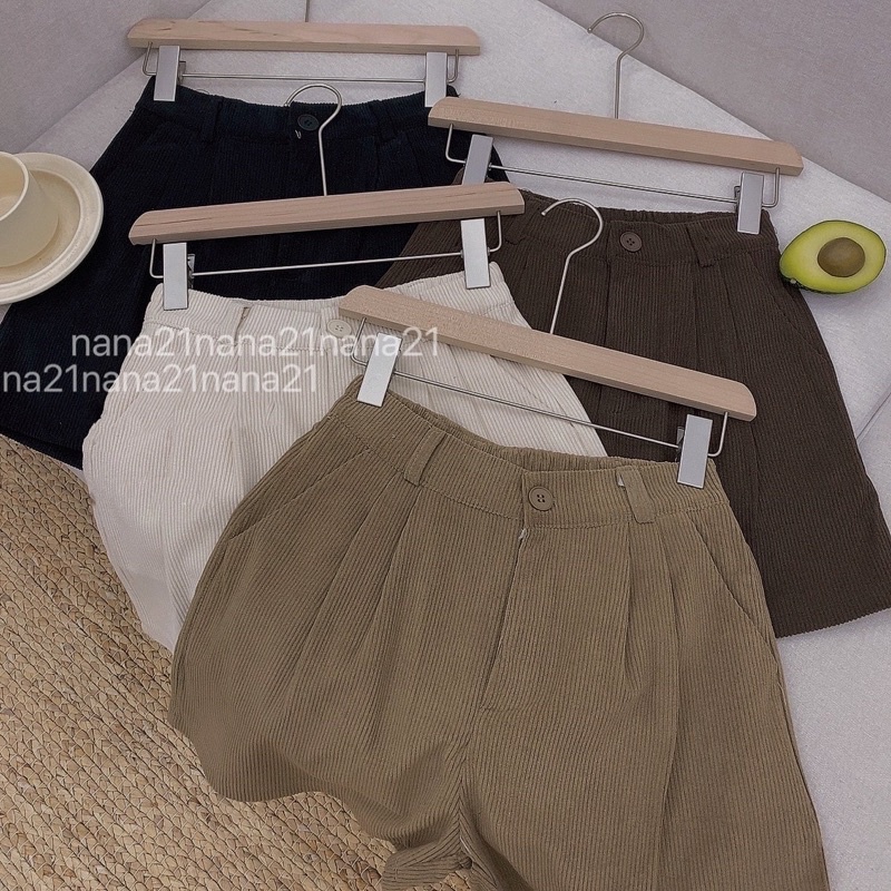 Quần short nhung vintage
