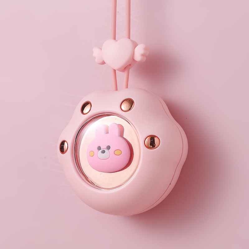 Quạt Đeo Cổ Mini Không Cánh Sạc Usb Không Ồn Mới