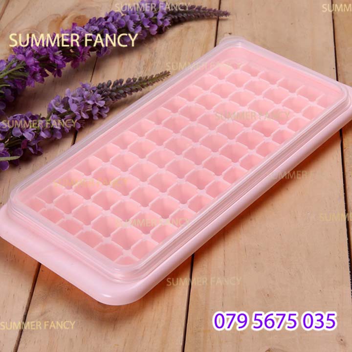 khuôn 78 viên vuông có nắp khay thạch rau câu mini - ice cube tray with lid