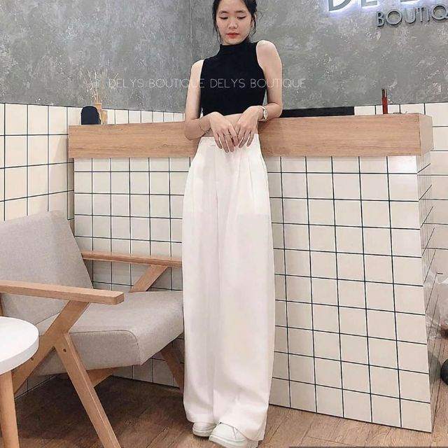 Quần tây ống xuông nữ, ống rộng dài 100cm m4100