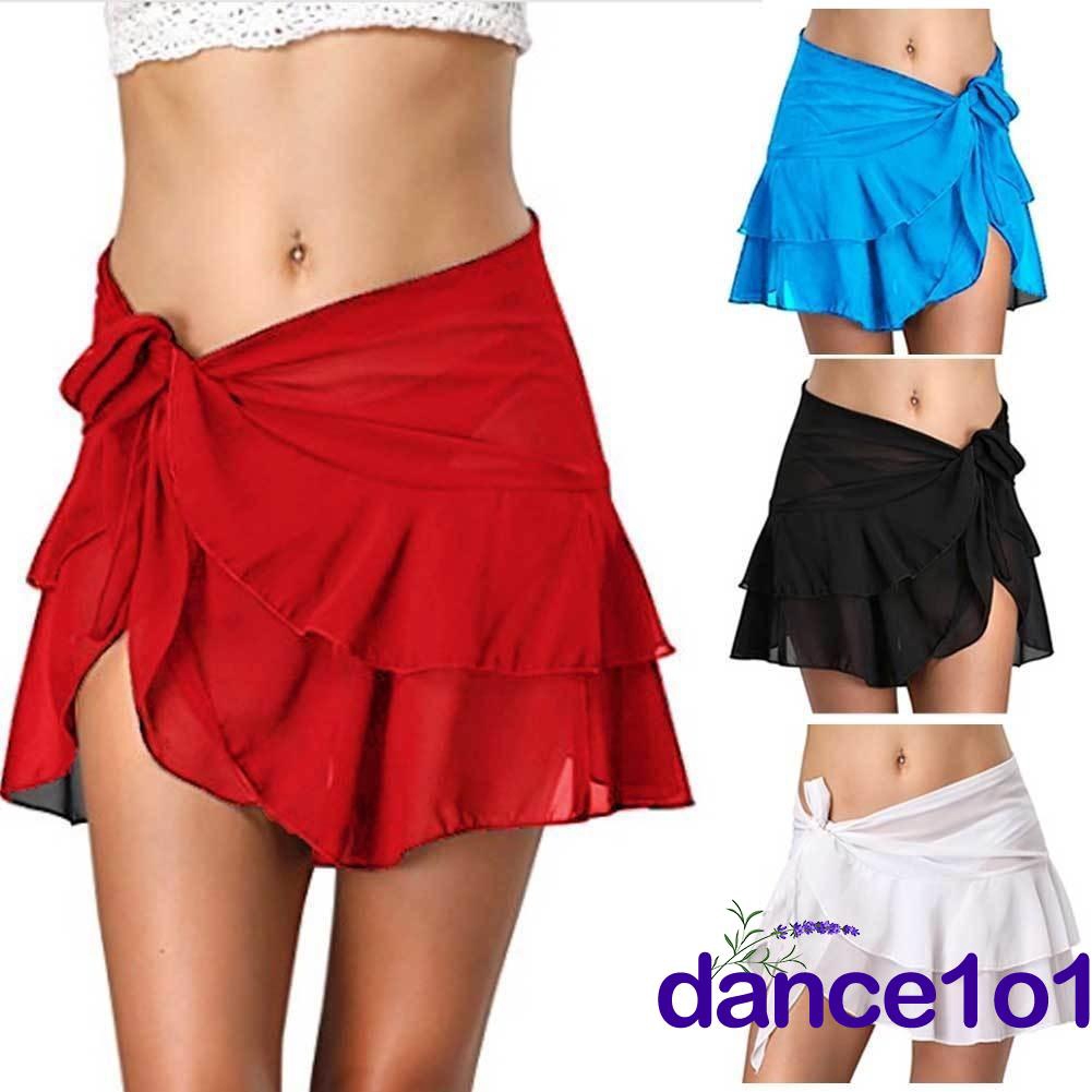Chân váy voan mặc ngoài bikini đi biển thời trang quyến rũ