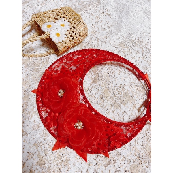Mấn ren màu đỏ mã 09