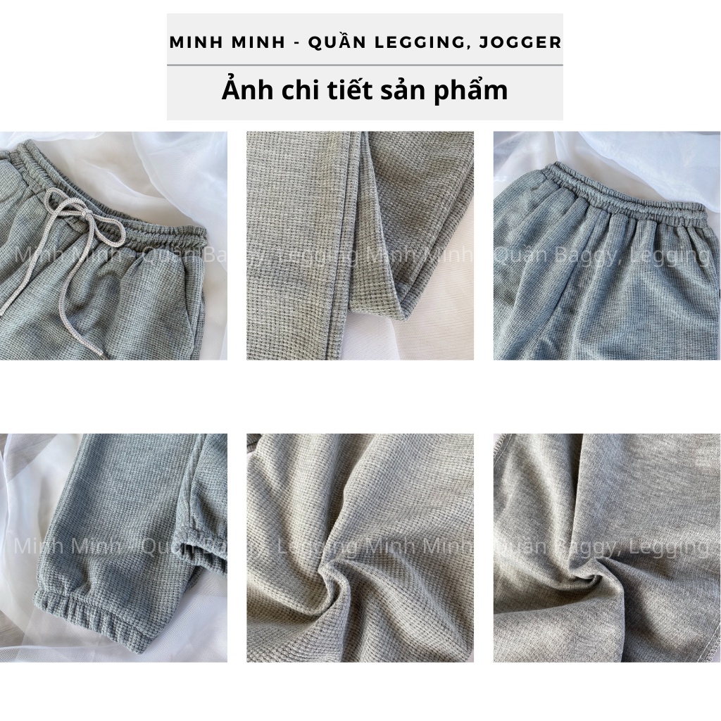 Quần Jogger Nữ Liyan Bo Gấu Lưng Thun Có Dây Rút Chất Len Tổ Ong, Quần Bom Cạp Chun Ống Rộng Phong Cách Thể Thao M5688