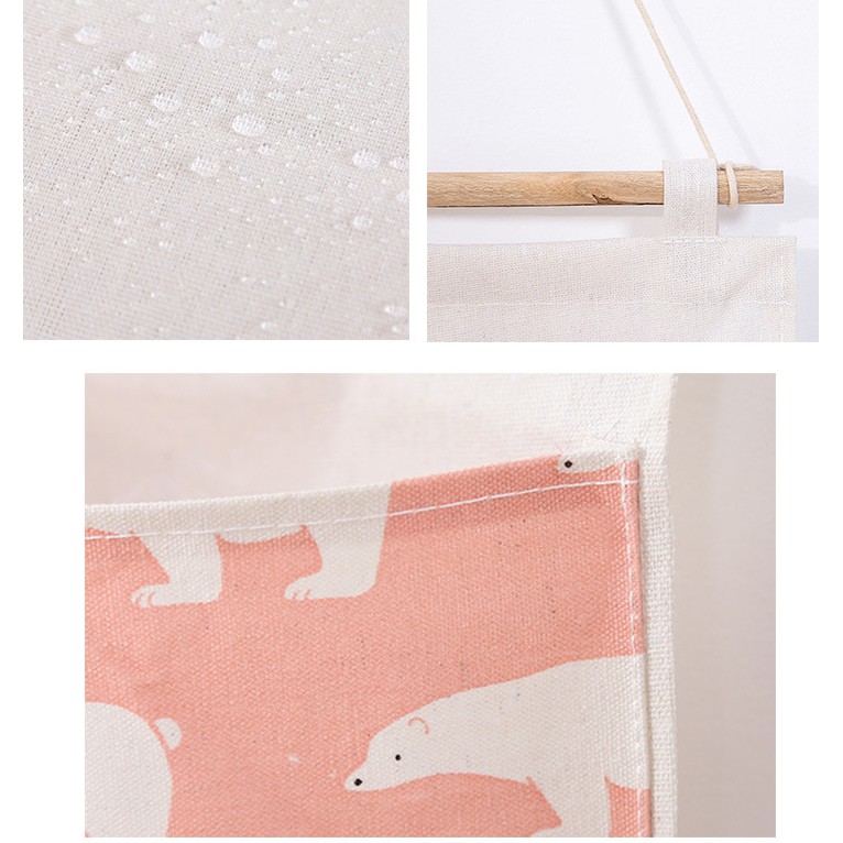 Túi treo tường 3 ngăn phong cách mẫu ngẫu nhiên