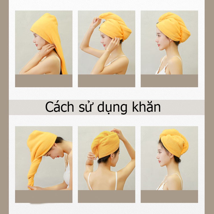 🔥Khăn quấn tóc siêu khô mẫu mới🔥Chất cotton mềm mịn - Thêu hoa cúc cực xinh